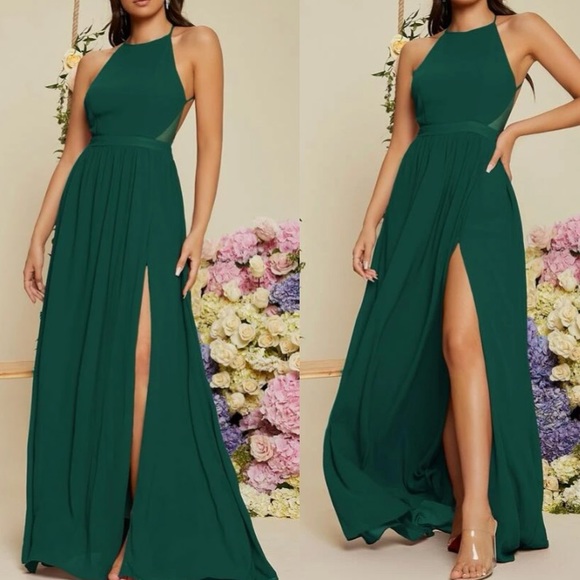 Luxe champagne open back maxi dress - Picture 5 of 16